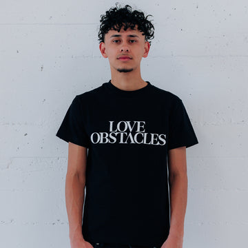 Love Obstacles Classic Tee Black/White Front