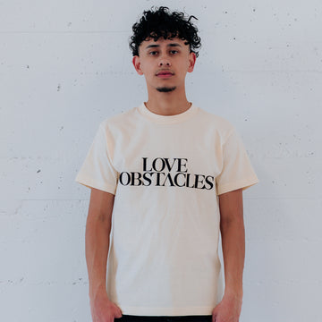 Love Obstacles Classic Tee Cream/Black Front